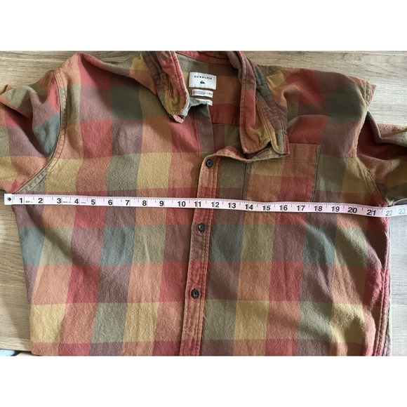 Quiksilver Flannel Button Up Mens L Outdoors Gorpcore Camping Hiking Festival - Picture 8 of 11